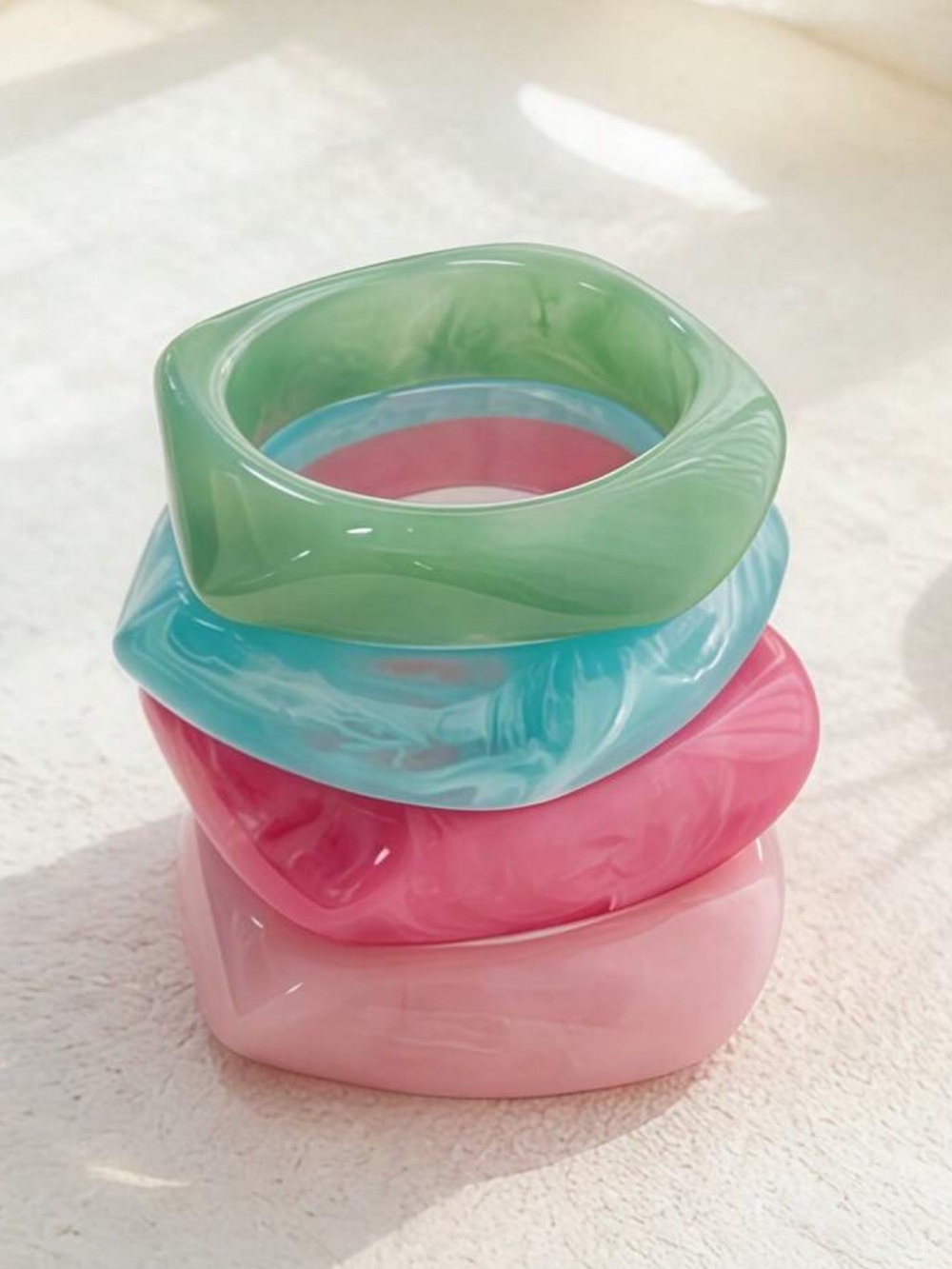 Boho green bangle N2305